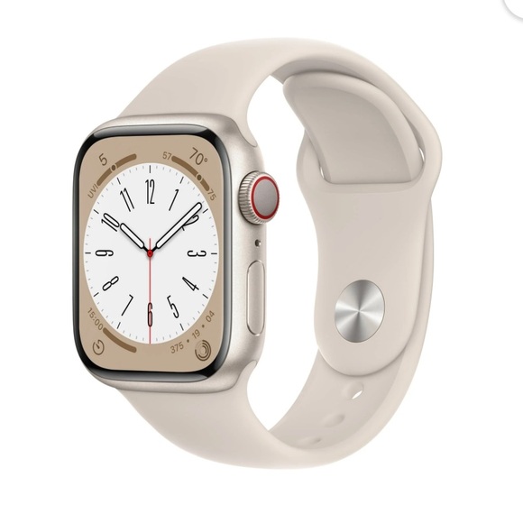 Apple Watch Series 8 GPS + Cellular 41mm Starlight Aluminum Case - Picture 1 of 6